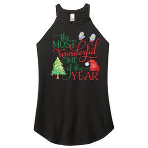 The Most Wonderful Time Of The Year Christmas Women's Perfect Tri Rocker Tank