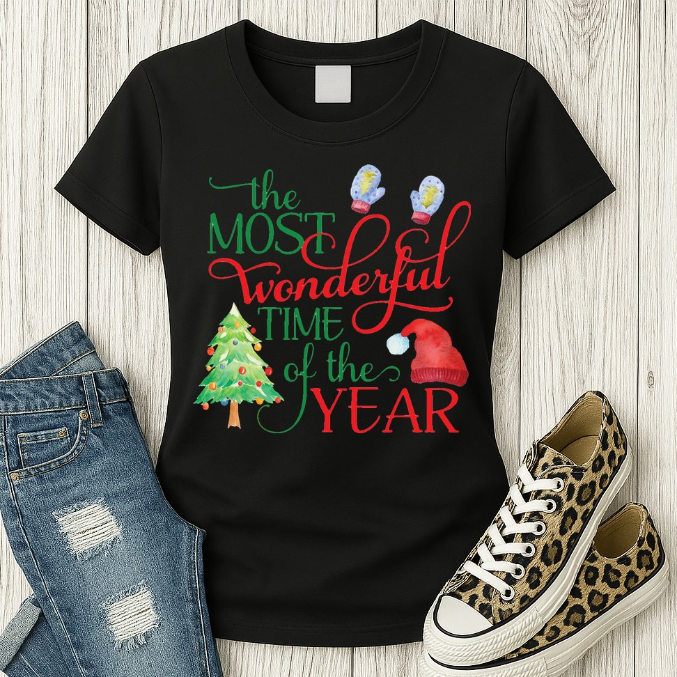 The Most Wonderful Time Of The Year Christmas Womens T-Shirt