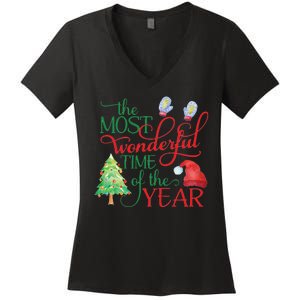 The Most Wonderful Time Of The Year Christmas Women's V-Neck T-Shirt