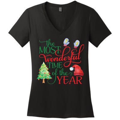 The Most Wonderful Time Of The Year Christmas Women's V-Neck T-Shirt