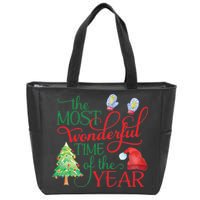 The Most Wonderful Time Of The Year Christmas Zip Tote Bag