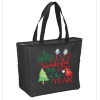 The Most Wonderful Time Of The Year Christmas Zip Tote Bag