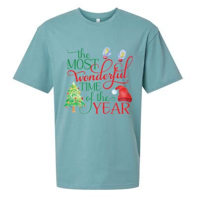 The Most Wonderful Time Of The Year Christmas Sueded Cloud Jersey T-Shirt