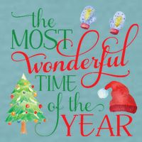 The Most Wonderful Time Of The Year Christmas Sueded Cloud Jersey T-Shirt