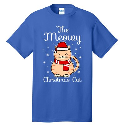 The Meowy Xcool Giftmas Cat Santa Hat Snowflake Cute Christmas Gift Tall T-Shirt