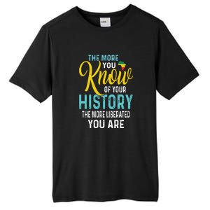 The More You Know Of Your History The More Liberated Younare Tall Fusion ChromaSoft Performance T-Shirt