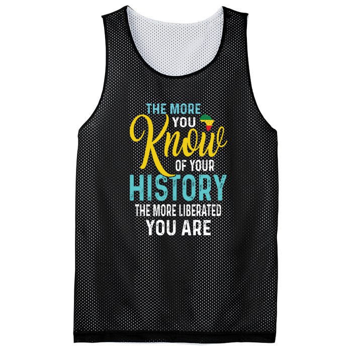 The More You Know Of Your History The More Liberated Younare Mesh Reversible Basketball Jersey Tank