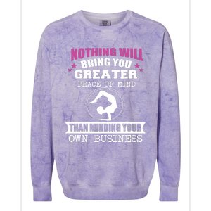 Than Minding Your Own Business Teess Colorblast Crewneck Sweatshirt