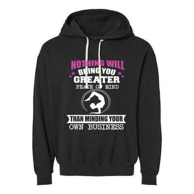 Than Minding Your Own Business Teess Garment-Dyed Fleece Hoodie
