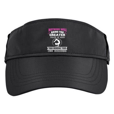 Than Minding Your Own Business Teess Adult Drive Performance Visor