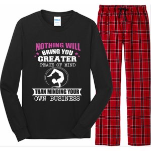 Than Minding Your Own Business Teess Long Sleeve Pajama Set