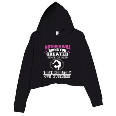 Than Minding Your Own Business Teess Crop Fleece Hoodie