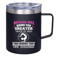 Than Minding Your Own Business Teess 12oz Stainless Steel Coffee Mug