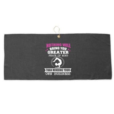 Than Minding Your Own Business Teess Large Microfiber Waffle Golf Towel