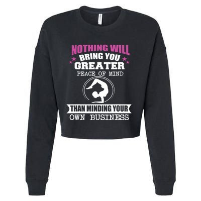 Than Minding Your Own Business Teess Cropped Pullover Crew