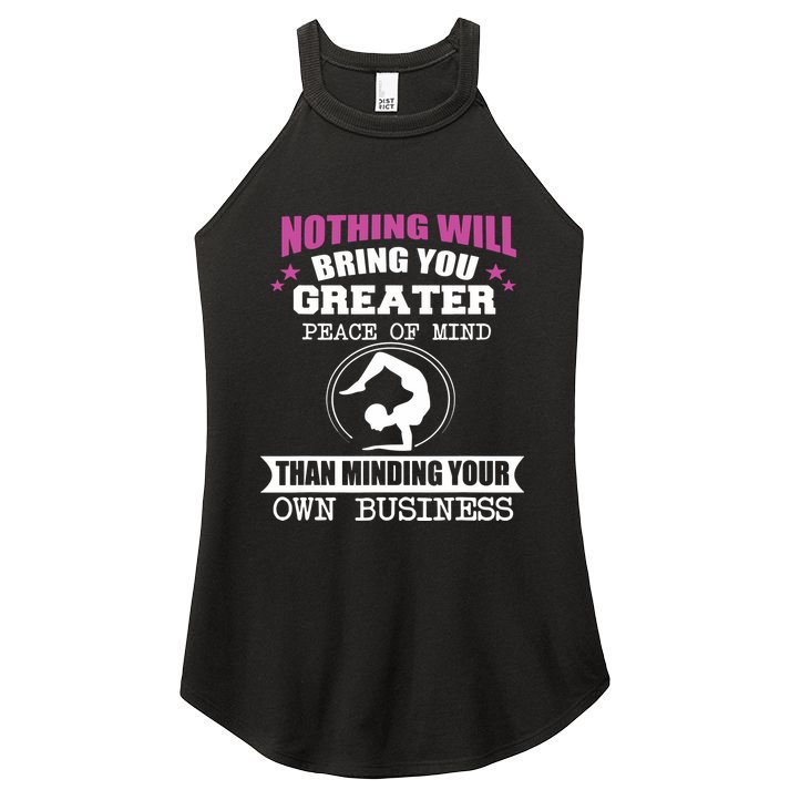 Than Minding Your Own Business Teess Women's Perfect Tri Rocker Tank