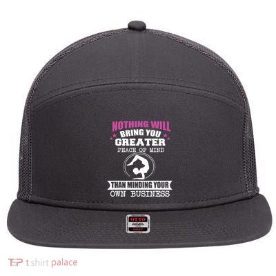 Than Minding Your Own Business Teess 7 Panel Mesh Trucker Snapback Hat