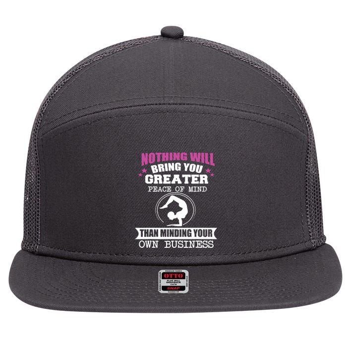Than Minding Your Own Business Teess 7 Panel Mesh Trucker Snapback Hat