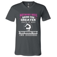 Than Minding Your Own Business Teess V-Neck T-Shirt