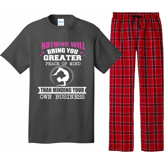 Than Minding Your Own Business Teess Pajama Set