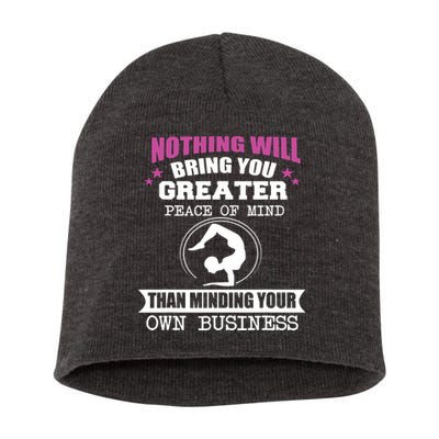 Than Minding Your Own Business Teess Short Acrylic Beanie