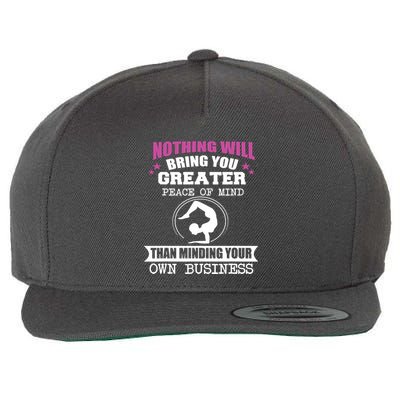 Than Minding Your Own Business Teess Wool Snapback Cap