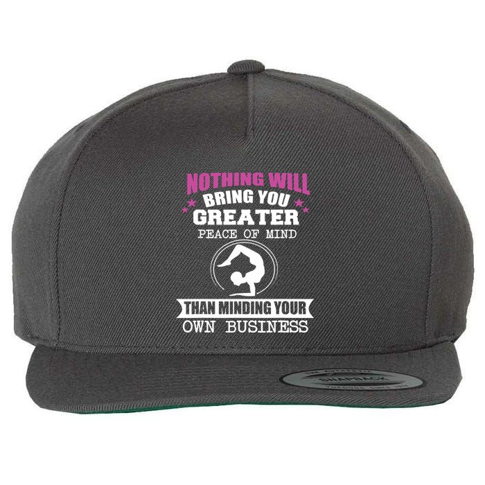 Than Minding Your Own Business Teess Wool Snapback Cap