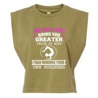 Than Minding Your Own Business Teess Garment-Dyed Women's Muscle Tee