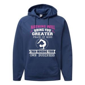 Than Minding Your Own Business Teess Performance Fleece Hoodie