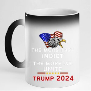 The More You Indict The More We Unite MAGA Trump Indictment 11oz Black Color Changing Mug