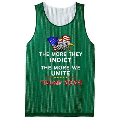 The More You Indict The More We Unite MAGA Trump Indictment Mesh Reversible Basketball Jersey Tank