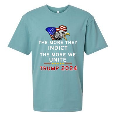 The More You Indict The More We Unite MAGA Trump Indictment Sueded Cloud Jersey T-Shirt