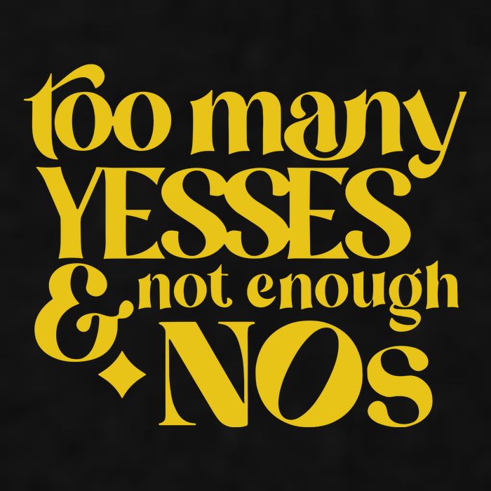 Too Many Yessed And Not Enough Nos Ladies PosiCharge Tri-Blend Wicking Tank