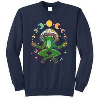 Trippy Meditating Yoga Mushroom Frog Toad Sweatshirt