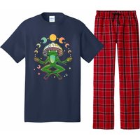 Trippy Meditating Yoga Mushroom Frog Toad Pajama Set