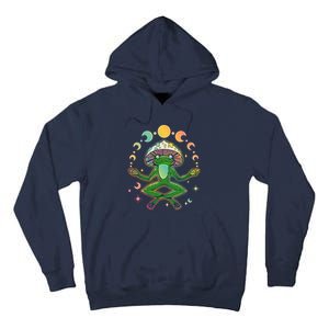 Trippy Meditating Yoga Mushroom Frog Toad Tall Hoodie