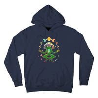 Trippy Meditating Yoga Mushroom Frog Toad Tall Hoodie