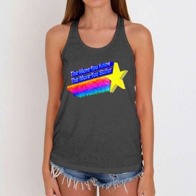 The More You Know The More You Suffer Women's Knotted Racerback Tank