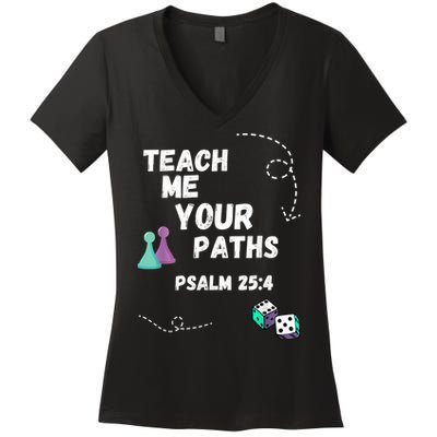 Teach Me Your Paths VBS Women's V-Neck T-Shirt