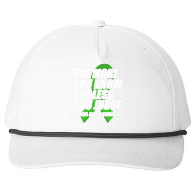 The More You Know The Less You Judge Mental Health Awareness Snapback Five-Panel Rope Hat