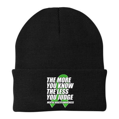 The More You Know The Less You Judge Mental Health Awareness Beanie