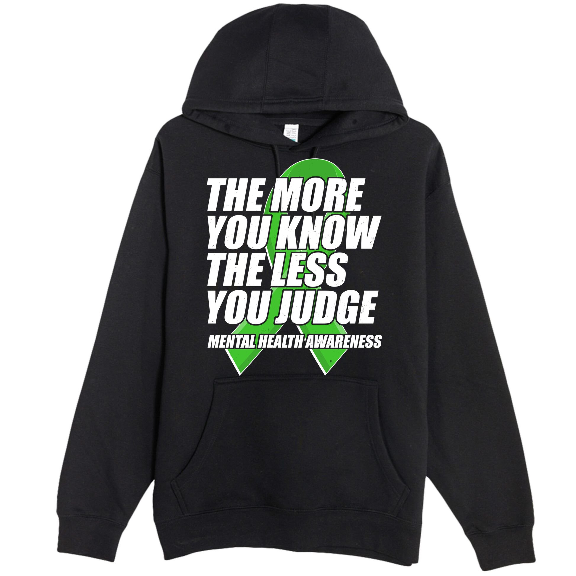 The More You Know The Less You Judge Mental Health Awareness Premium Pullover Hoodie
