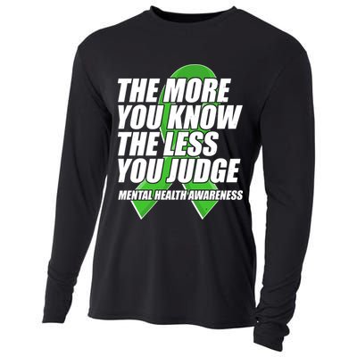The More You Know The Less You Judge Mental Health Awareness Cooling Performance Long Sleeve Crew