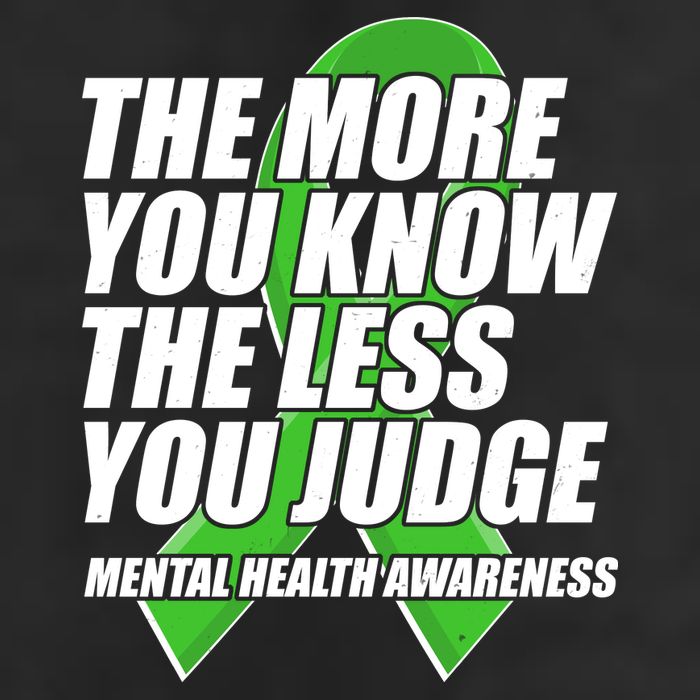 The More You Know The Less You Judge Mental Health Awareness Microfiber Hand Towel