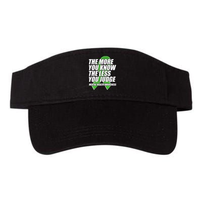 The More You Know The Less You Judge Mental Health Awareness Valucap Bio-Washed Visor