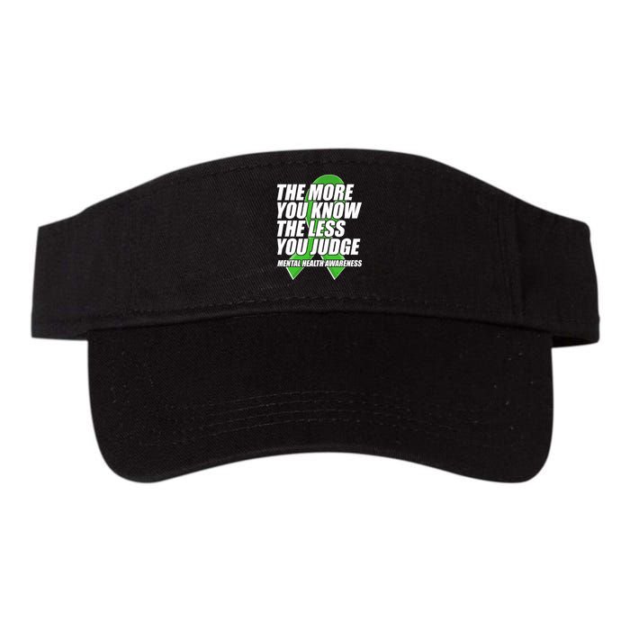 The More You Know The Less You Judge Mental Health Awareness Visor