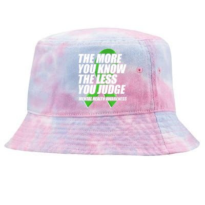 The More You Know The Less You Judge Mental Health Awareness Tie-Dyed Bucket Hat