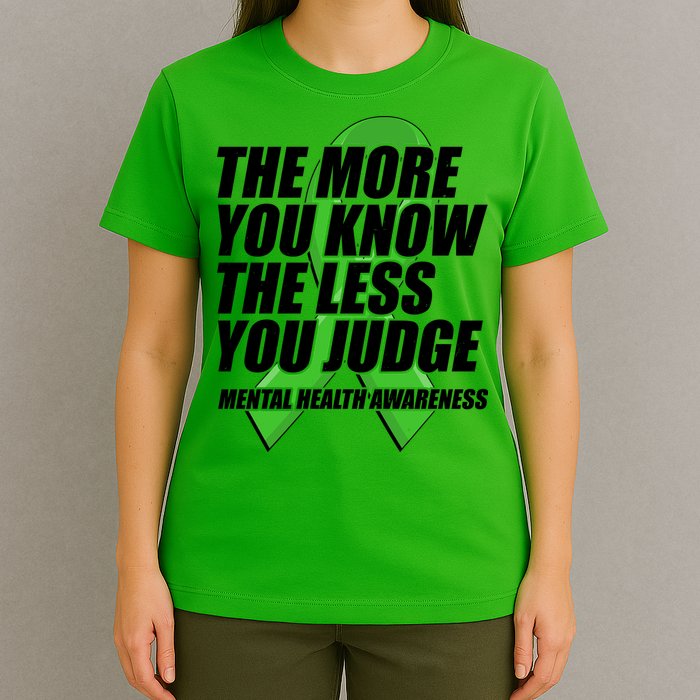 The More You Know The Less You Judge Mental Health Awareness T-Shirt