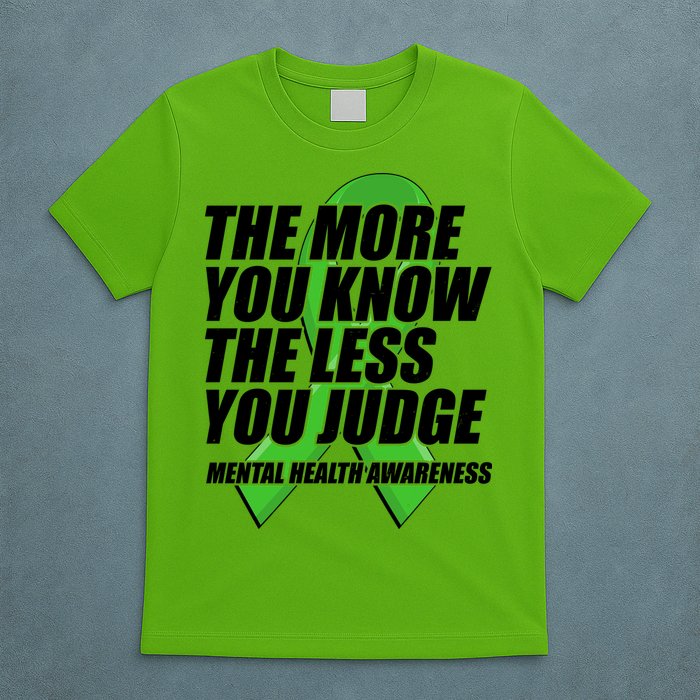 The More You Know The Less You Judge Mental Health Awareness T-Shirt