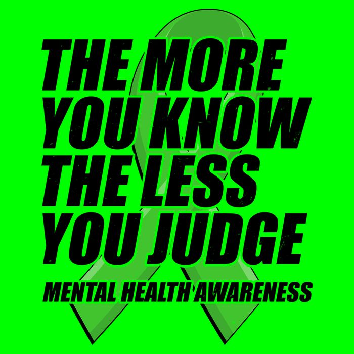 The More You Know The Less You Judge Mental Health Awareness Button